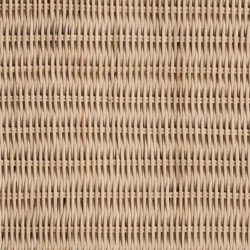 Sun-Bleached Rattan 6-Drawer Dresser, Brown, Japandi Style