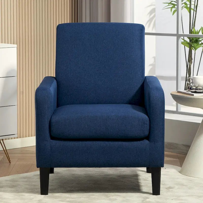 Minimalist Accent Armchair, Upholstered, Single Seat – Multiple Colors