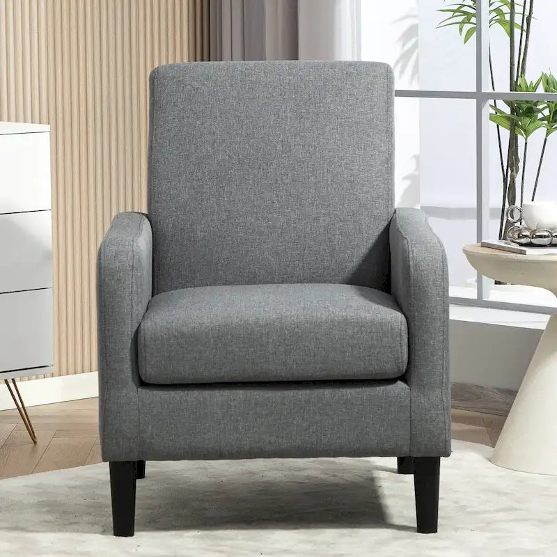 Minimalist Accent Armchair, Upholstered, Single Seat – Multiple Colors
