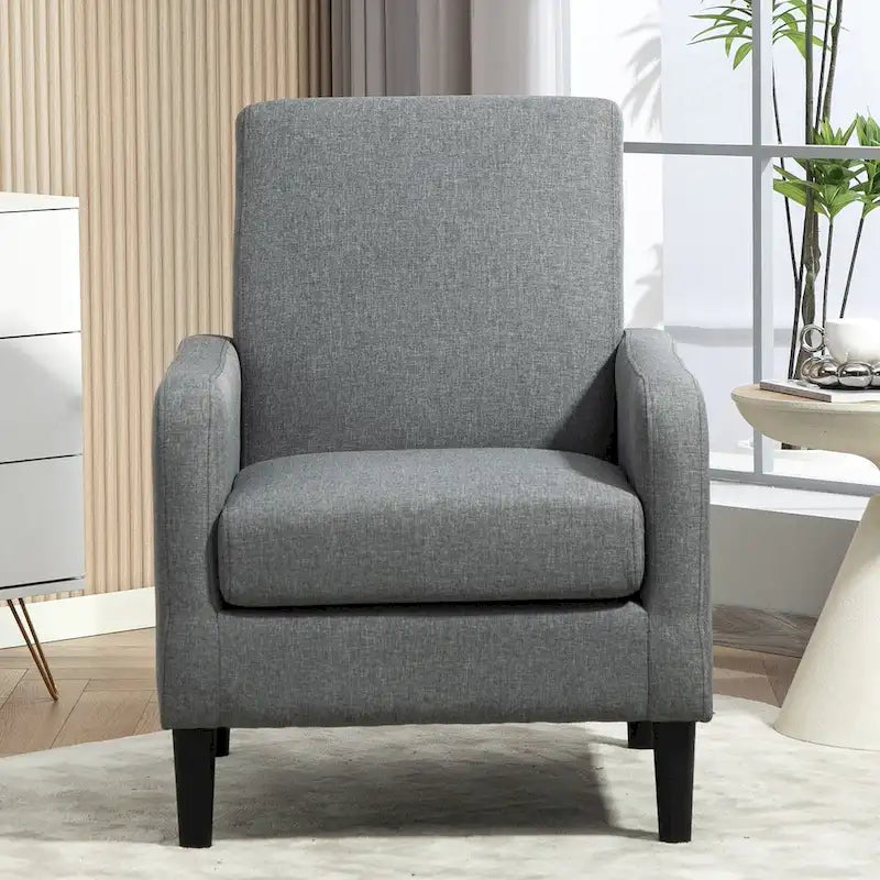 Minimalist Accent Armchair, Upholstered, Single Seat – Multiple Colors