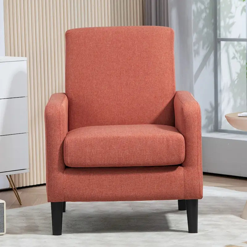 Minimalist Accent Armchair, Upholstered, Single Seat – Multiple Colors