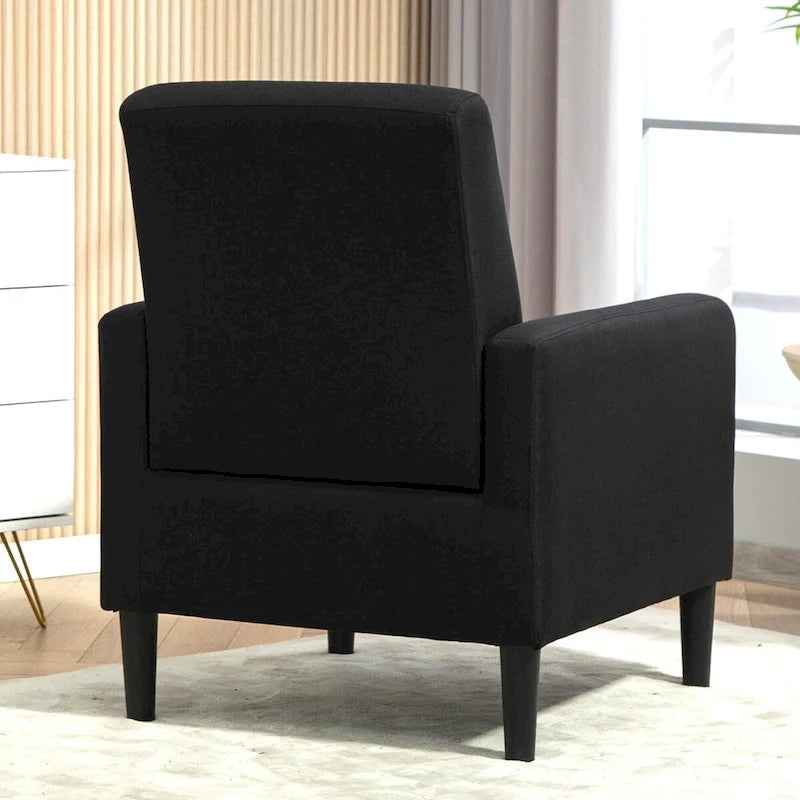 Minimalist Accent Armchair, Upholstered, Single Seat – Multiple Colors