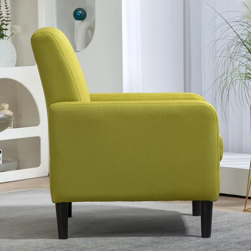Minimalist Accent Armchair, Upholstered, Single Seat – Multiple Colors