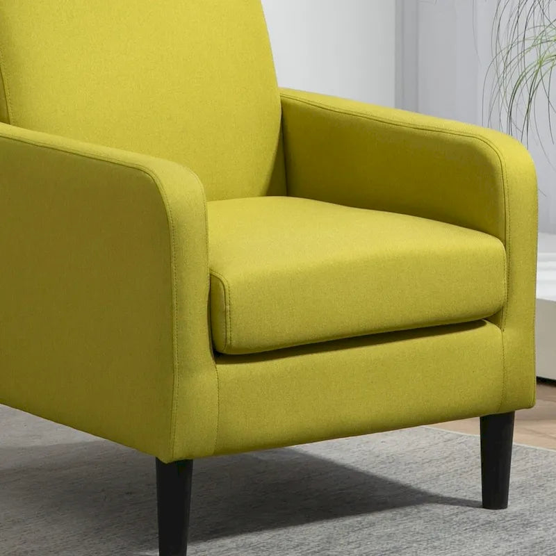 Minimalist Accent Armchair, Upholstered, Single Seat – Multiple Colors