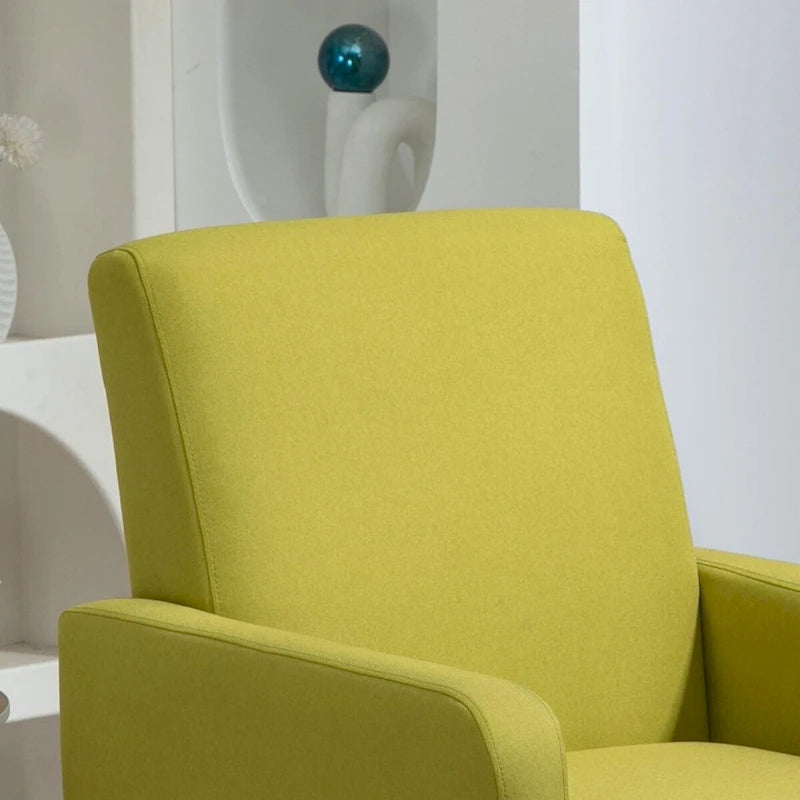 Minimalist Accent Armchair, Upholstered, Single Seat – Multiple Colors