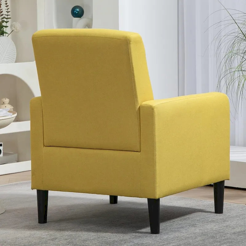 Minimalist Accent Armchair, Upholstered, Single Seat – Multiple Colors