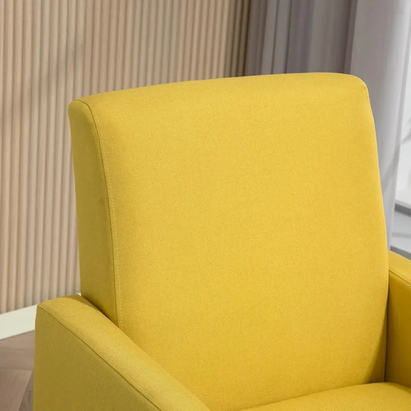 Minimalist Accent Armchair, Upholstered, Single Seat – Multiple Colors