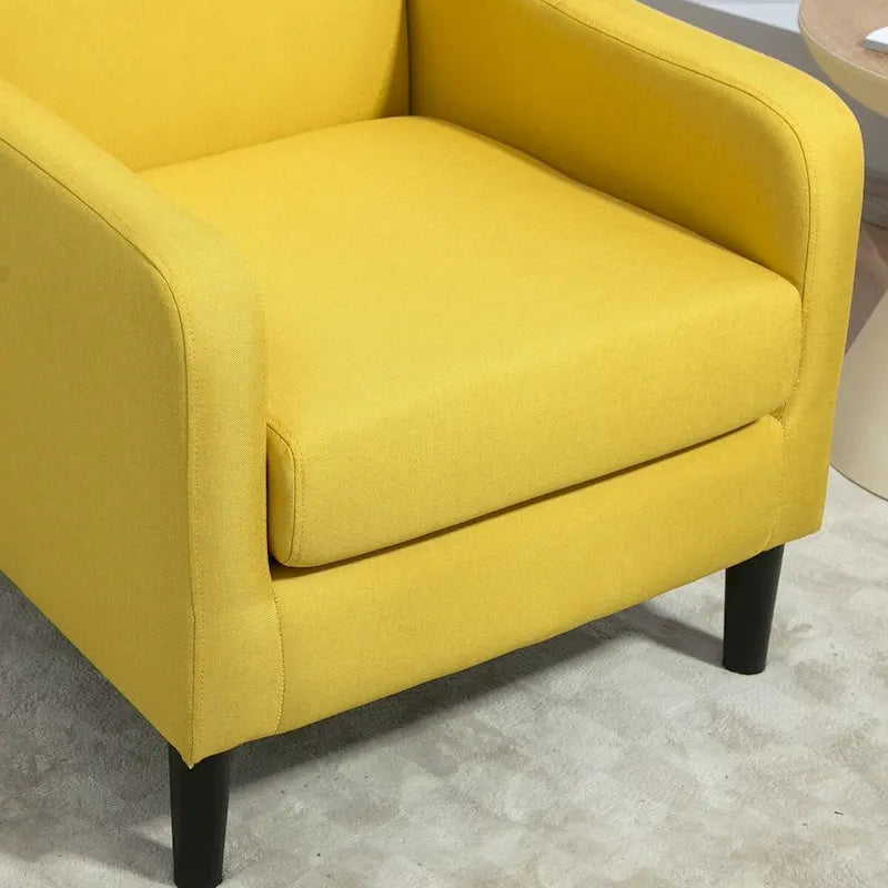 Minimalist Accent Armchair, Upholstered, Single Seat – Multiple Colors