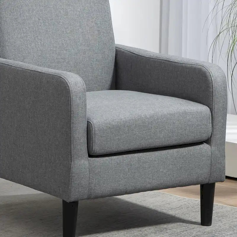 Minimalist Accent Armchair, Upholstered, Single Seat – Multiple Colors