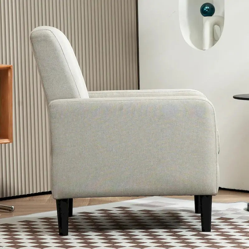 Minimalist Accent Armchair, Upholstered, Single Seat – Multiple Colors