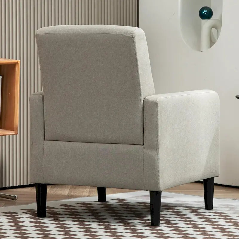 Minimalist Accent Armchair, Upholstered, Single Seat – Multiple Colors