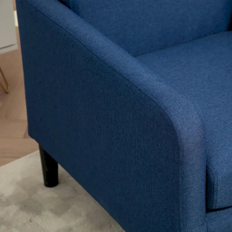 Minimalist Accent Armchair, Upholstered, Single Seat – Multiple Colors