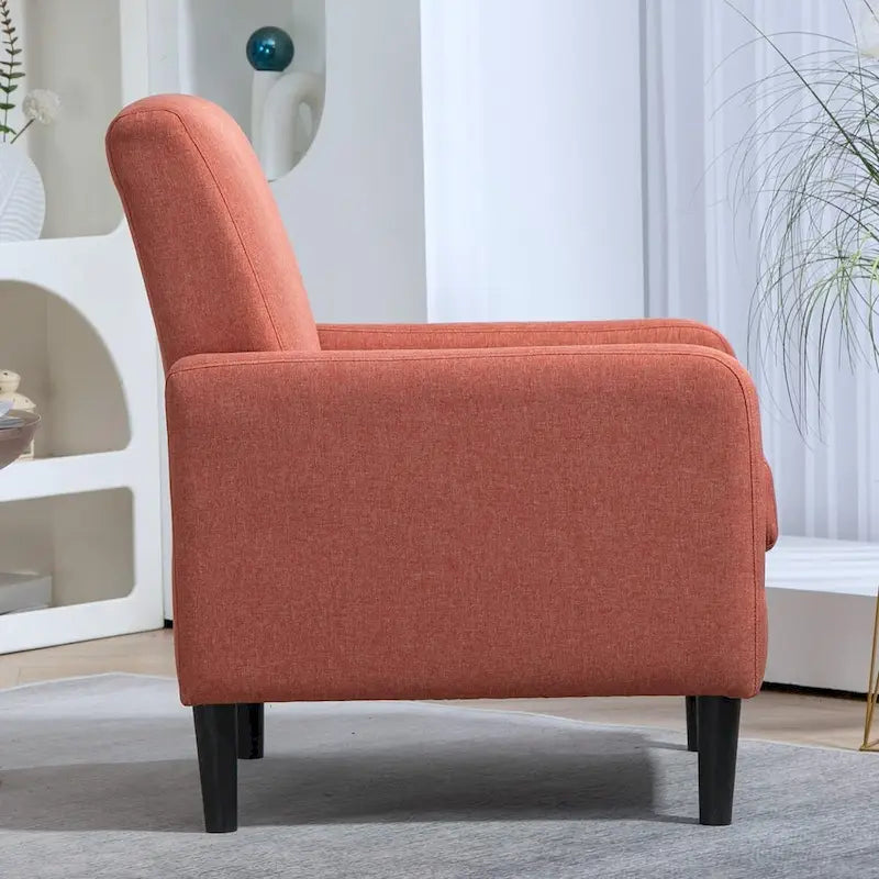 Minimalist Accent Armchair, Upholstered, Single Seat – Multiple Colors