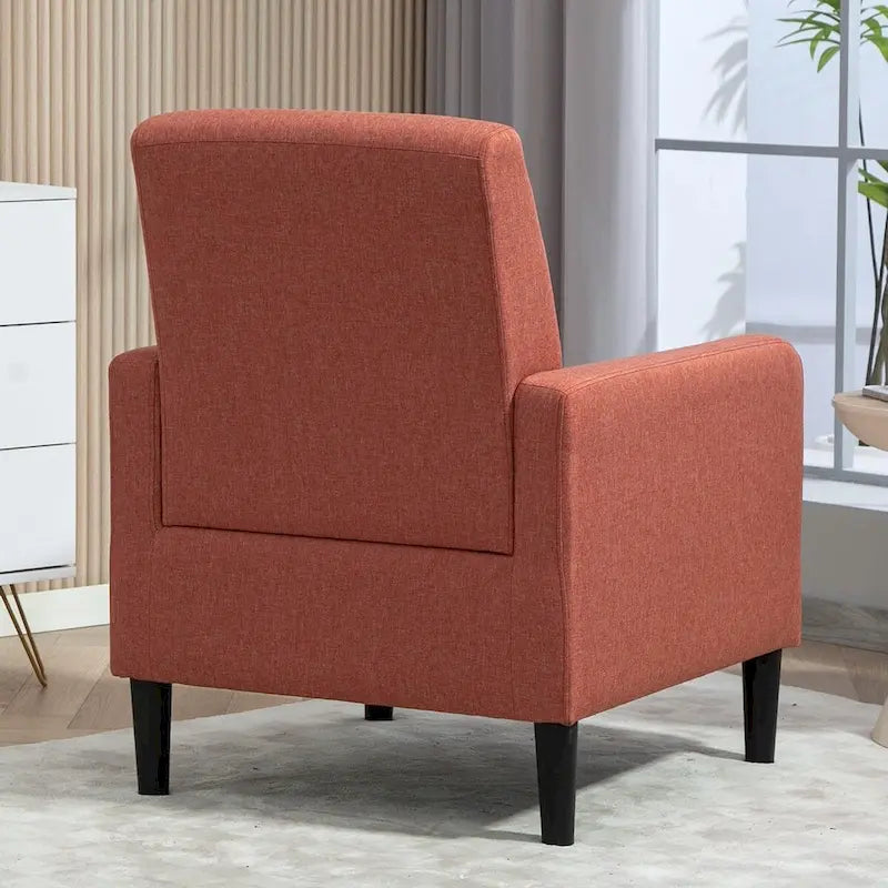 Minimalist Accent Armchair, Upholstered, Single Seat – Multiple Colors