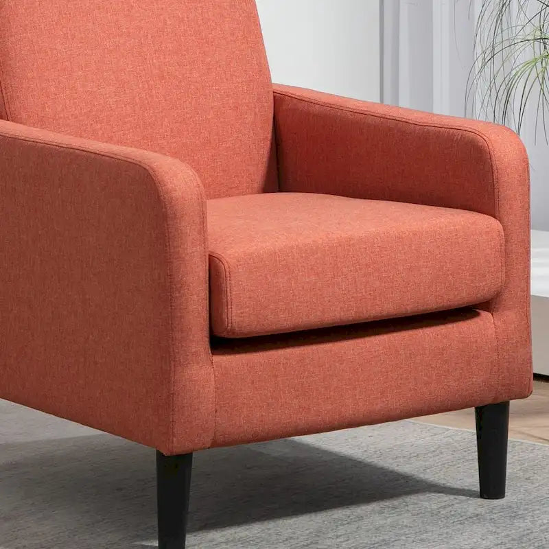 Minimalist Accent Armchair, Upholstered, Single Seat – Multiple Colors